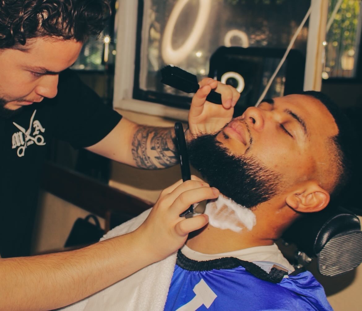 Detailed straight-razor beard service at Tepa Barbershop